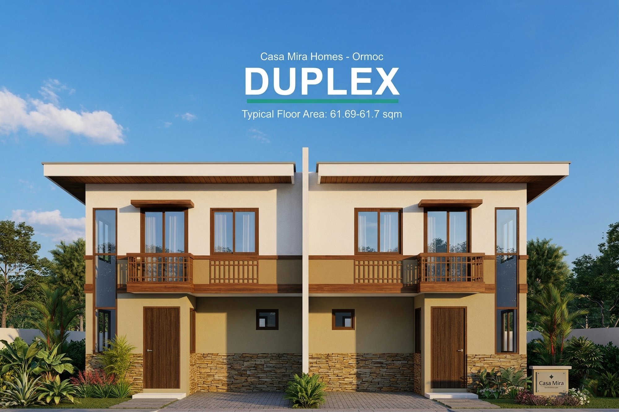 Casa Mira Prime Ormoc duplex house model render