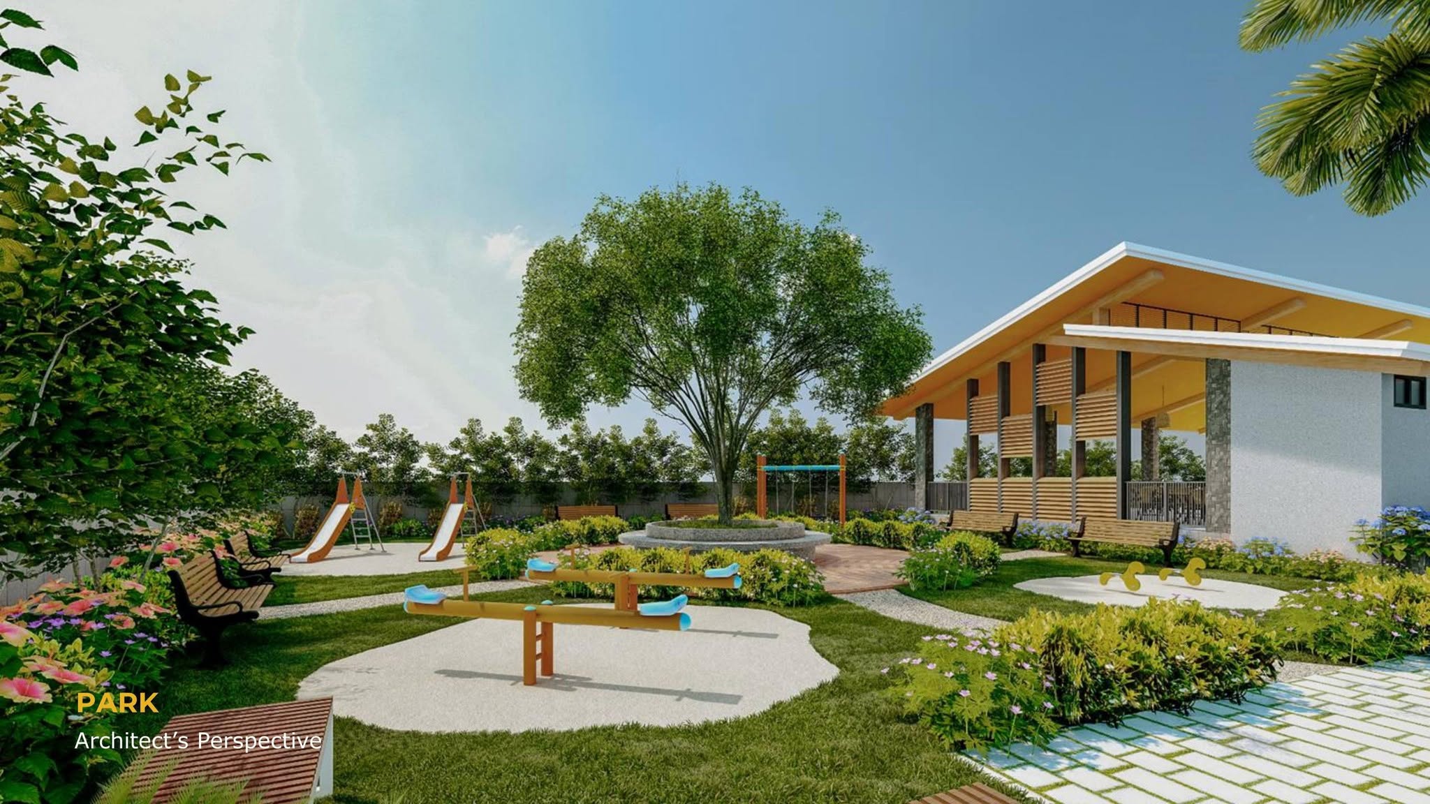 Casa Mira Prime Ormoc landscaped park and children's play area