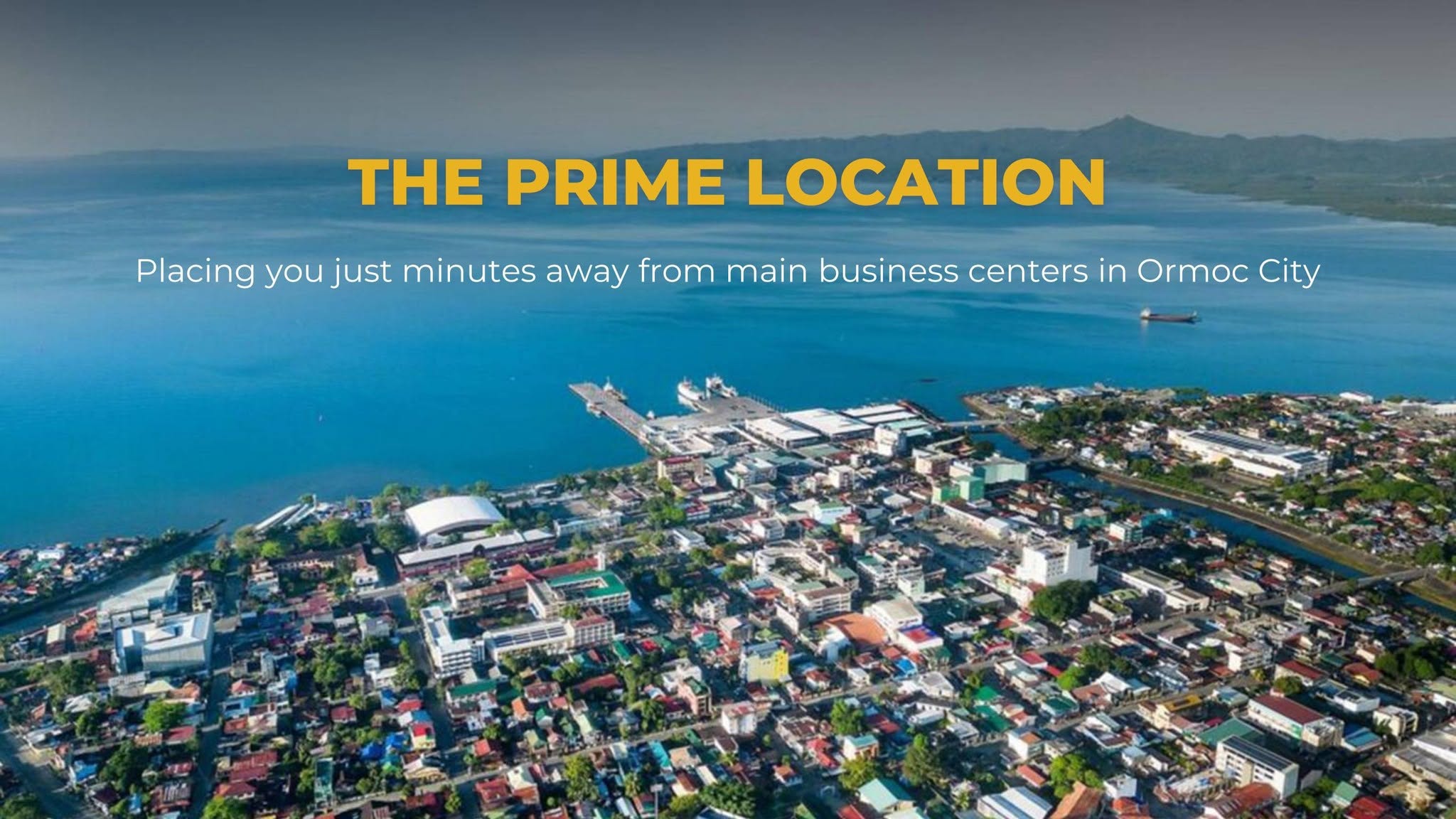 Aerial view of Ormoc City, Leyte — a growing city with bay views and urban conveniences